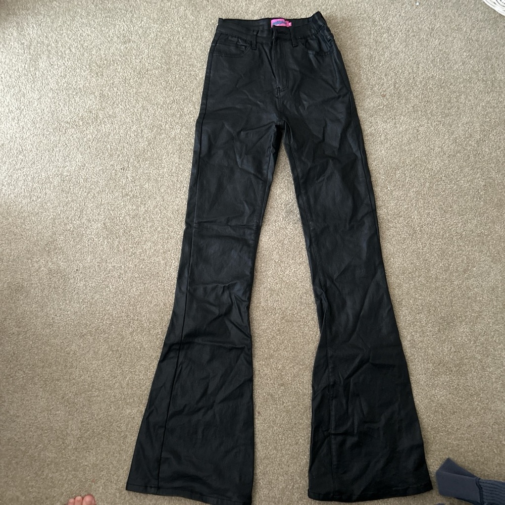 Edikted Black Boot Cut Flare Pants